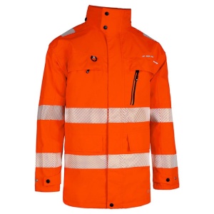 High Visibility Orange Deltic Breathable Waterproof Interactive Jacket