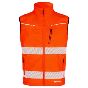 High Visibility Orange Deltic Interactive Gilet Bodywarmer