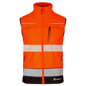 High Visibility Orange & Black Deltic Interactive Gilet Bodywarmer