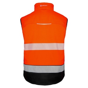 High Visibility Orange & Black Deltic Interactive Gilet Bodywarmer