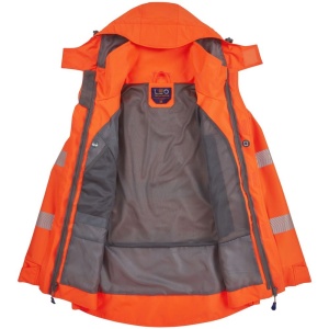 High Visibility J05 Breathable Superior Orange Waterproof Bomber Jacket ENISO20471 & Rail Industrial Standard RIS-3279-TOM