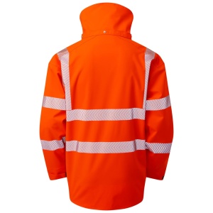 High Visibility J05 Breathable Superior Orange Waterproof Bomber Jacket ENISO20471 & Rail Industrial Standard RIS-3279-TOM