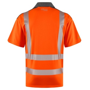 Leo P12 Trimstone Orange Hi-Visibility Performance Polo Shirt To ENISO 20471 Class 2 & Railway Group Standard RIS-3279-TOM