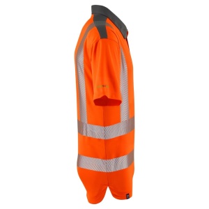 Leo P12 Trimstone Orange Hi-Visibility Performance Polo Shirt To ENISO 20471 Class 2 & Railway Group Standard RIS-3279-TOM