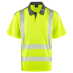 Leo P12 Trimstone Yellow Hi-Visibility Performance Polo Shirt To ENISO 20471 Class 2