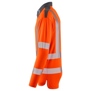 Leo P13 Georgeham Orange Hi-Visibility Performance Sleeved Polo Shirt To ENISO 20471 Class 3 & Railway Group Standard RIS-3279-TOM