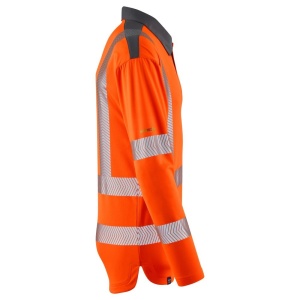 Leo P13 Georgeham Orange Hi-Visibility Performance Sleeved Polo Shirt To ENISO 20471 Class 3 & Railway Group Standard RIS-3279-TOM