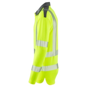 Leo P13 Georgeham Yellow Hi-Visibility Performance Sleeved Polo Shirt To ENISO 20471 Class