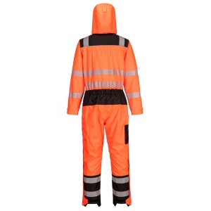 Portwest PW355 - PW3 Hi-Vis Extreme Rain Coverall Orange/Black