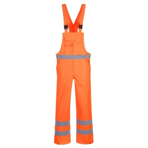 Portwest S388 High Visibility Orange Waterproof Breathable Bib & Brace Overall
