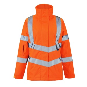 Supertouch Womens Kamela High Visibility Orange Winter Waterproof Jacket