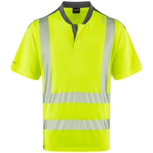 Leo T12 Putsborough Yellow Hi-Visibility Performance T-Shirt To ENISO 20471 Class 2