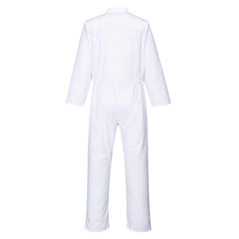 White Food Coveralls With Internal Breast Pocket - redoakdirect.com