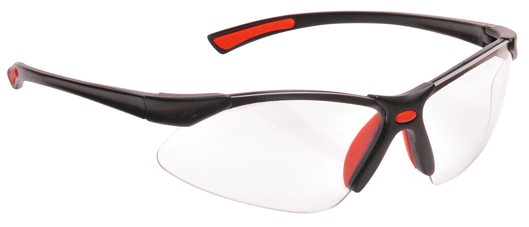 Portwest PW37 - Bold Pro Safety Spectacles - Red - redoakdirect.com