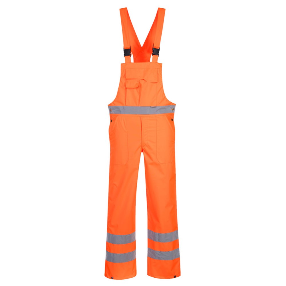 Portwest S388 High Visibility Orange Waterproof Breathable Bib & Brace Overall