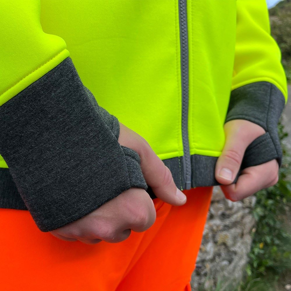 Leo Hi Viz Arganite Full Zip Sweatshirt - redoakdirect.com