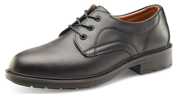 Managers Safety Shoe In Black Leather With Steel Toe Cap - redoakdirect.com