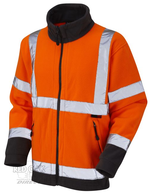 High Visibility Orange Two-Tone Interactive Fleece Jacket ...